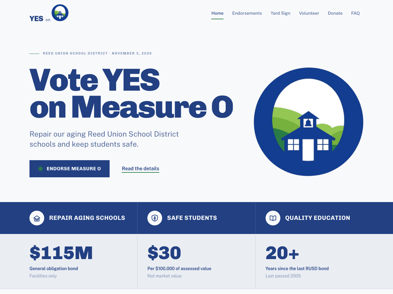Yes on O website